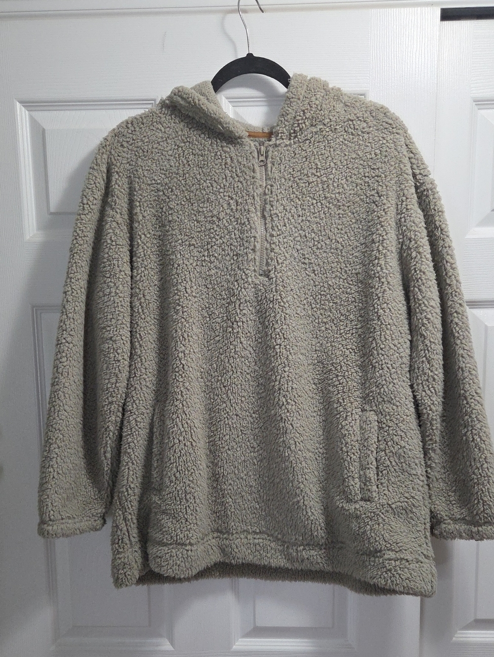 Koolaburra by UGG Hooded Sherpa Half-Zip Sweater
